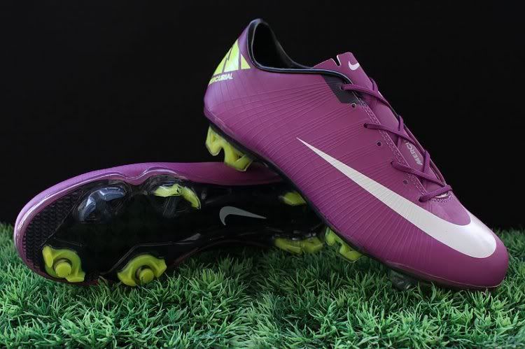 purple and green nike mercurial